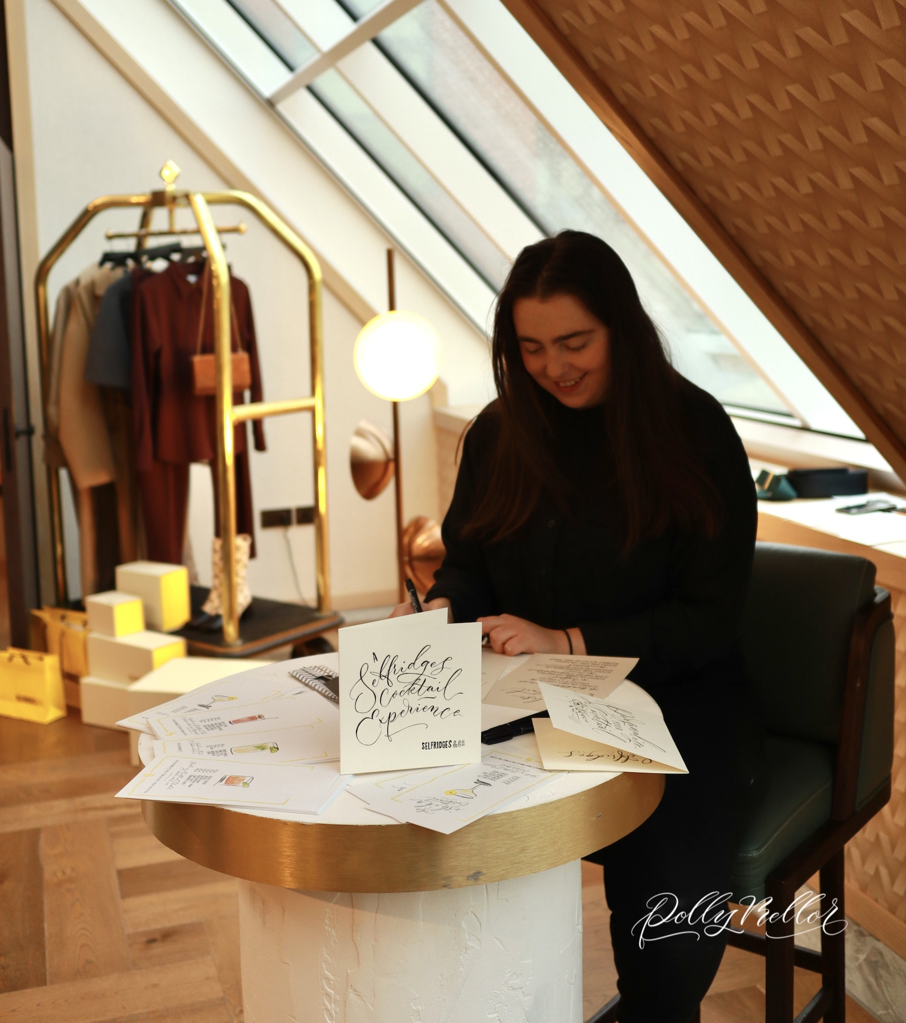 Polly Mellor Lettering Artist and Calligraphy Selfridges Manchester London