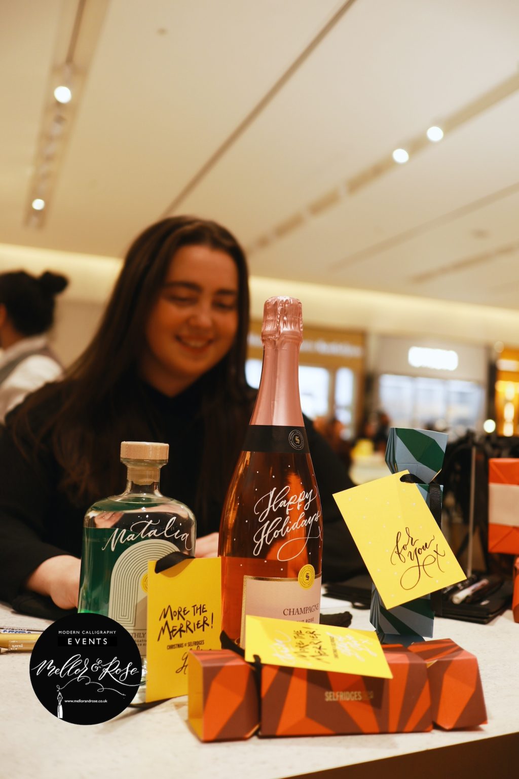 Polly Mellor Calligraphy Live Personalisation Selfridges Manchester Polly Mellor Calligraphy Live Personalisation Selfridges Manchester