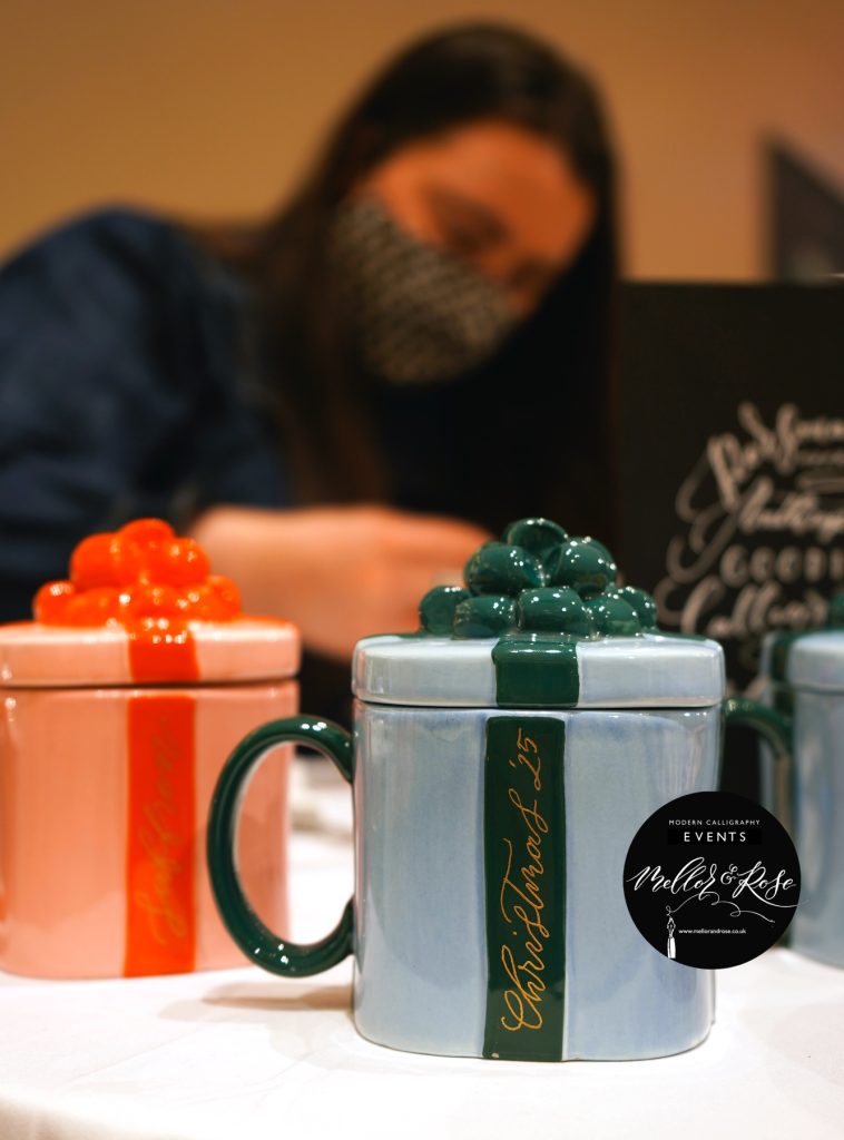 Mellor & Rose Anthropologie Event Calligraphy Engraving Personalisation Manchester